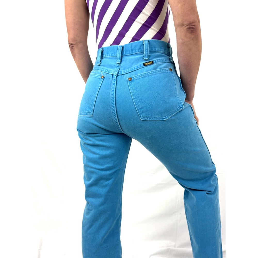 Vintage Wrangler Jeans Womenswear High Waist Blue Denim Pants Trousers 13x32